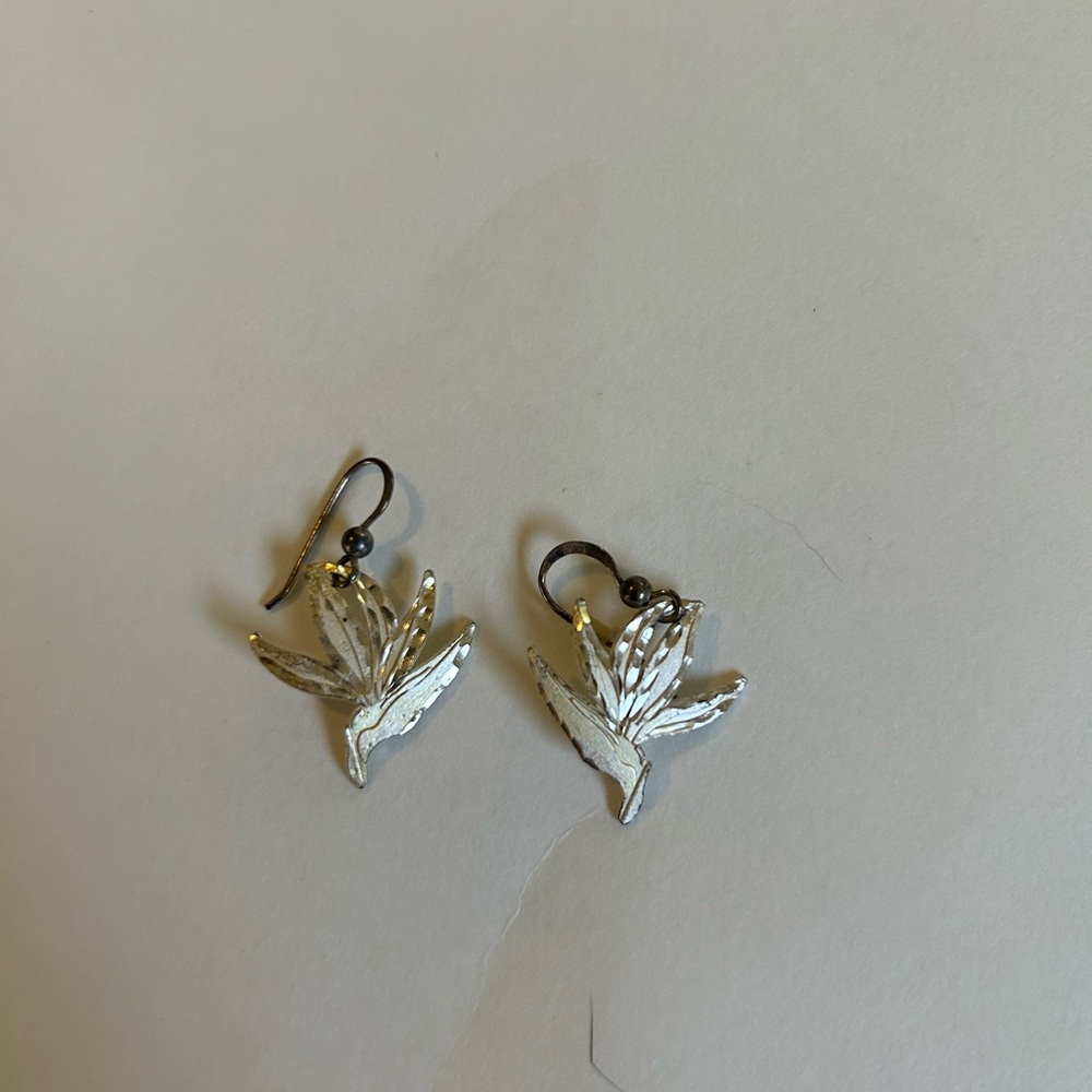 Flower earrings silver
